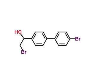 (1R)-2-bromo-1-(4&prime;-bromo-1,1&prime;-biphenyl-4-yl)ethanol - chemical structure image