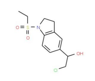 (1R)-2-chloro-1-[1-(ethylsulfonyl)-2,3-dihydro-1H-indol-5-yl]ethanol - chemical structure image