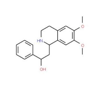 (1R*,2′R*)-1-(2′-hydroxy-2′-phenylethyl)-6,7-Dimethoxy-1,2,3,4-tetrahydro-isoquinoline (CAS 548443-20-5) - chemical structure