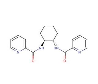 (1R,2R)-(&minus;)-1,2-Bis[(2-pyridinylcarbonyl)amino]cyclohexane (CAS 201551-23-7) - chemical structure image