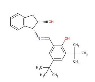 (1R,2S)-1-[(3,5-Di-tert-butyl-2-hydroxybenzylidene)amino]-2-indanol (CAS 275374-67-9) - chemical structure image