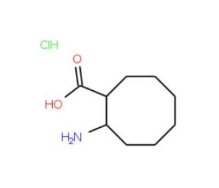 (1R,2S)-2-Amino-cyclooctanecarboxylic acid hydrochloride (CAS 522644-08-2) - chemical structure image