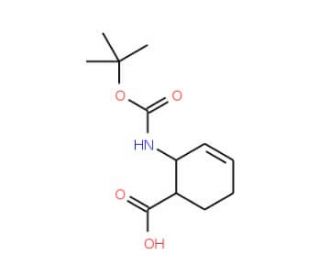 (1R,2S)-Boc-2-aminocyclohex-3-ene-carboxylic acid (CAS 233600-33-4) - chemical structure image