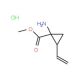 (1R,2S)-Methyl 1-amino-2-vinylcyclopropanecarboxylate HCl (CAS 259214-58-9) - chemical structure image