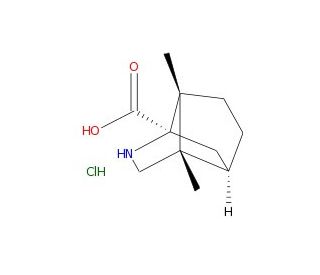 (1R,3R,6S,7R)-6,7-dimethyl-4-azatricyclo[4.3.0.0~3,7~]nonane-3-carboxylic acid hydrochloride - chemical structure image