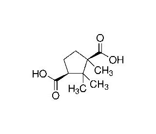 (1R,3S)-(&plus;)-Camphoric acid (CAS 124-83-4) - chemical structure image