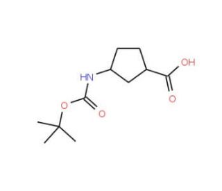(&minus;)-(1R,3S)-N-Boc-3-aminocyclopentane carboxylic acid (CAS 161660-94-2) - chemical structure image