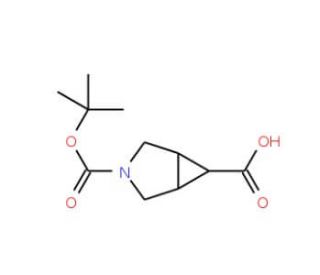 (1R,5S)-3-(tert-butoxycarbonyl)-3-azabicyclo[3.1.0]hexane-6-carboxylic acid (CAS 927679-54-7) - chemical structure image
