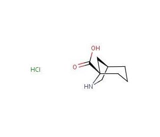 (1R,5S)-6-azabicyclo[3.2.1]octane-5-carboxylic acid hydrochloride (CAS 882182-42-5) - chemical structure image