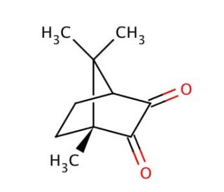 (1R)-(−)-Camphorquinone (CAS 10334-26-6) - chemical structure image