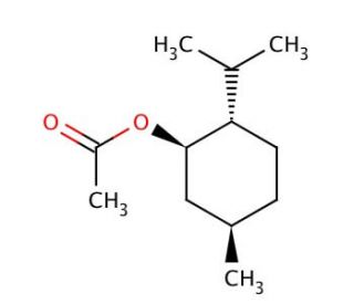 (1R)-(−)-Menthyl acetate (CAS 2623-23-6) - chemical structure image