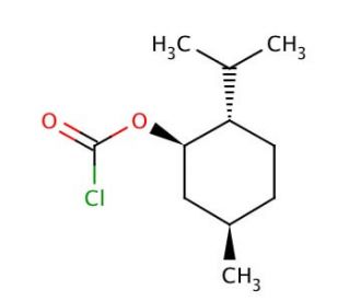 (1R)-(&minus;)-Menthyl chloroformate (CAS 14602-86-9) - chemical structure image