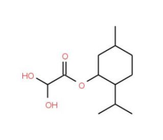 (1R)-(&minus;)-Menthyl glyoxylate hydrate (CAS 111969-64-3) - chemical structure image