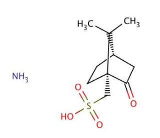 (1R)-(&minus;)-10-Camphorsulfonic acid ammonium salt (CAS 82509-30-6) - chemical structure image