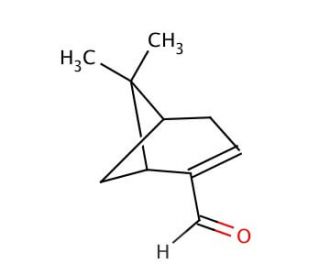 (1R)-(&minus;)-Myrtenal (CAS 18486-69-6) - chemical structure image