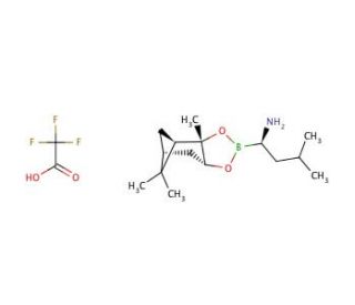 (1R)-(S)-Pinanediol-1-amino-3-methylbutane-1-boronate, Trifluoroacetate (CAS 179324-87-9) - chemical structure image