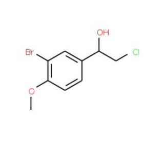 (1S)-1-(3-bromo-4-methoxyphenyl)-2-chloroethanol - chemical structure image