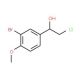 (1S)-1-(3-bromo-4-methoxyphenyl)-2-chloroethanol - chemical structure image