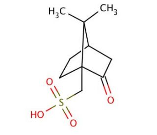 (1S)-(&plus;)-10-Camphorsulfonic Acid (CAS 3144-16-9) - chemical structure image