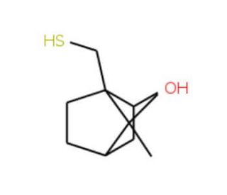 (1S)-(&minus;)-10-Mercaptoborneol (CAS 71242-59-6) - chemical structure image