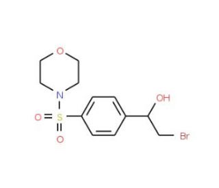 (1S)-2-bromo-1-[4-(morpholin-4-ylsulfonyl)phenyl]ethanol - chemical structure image