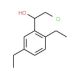 (1S)-2-chloro-1-(2,5-diethylphenyl)ethanol - chemical structure image