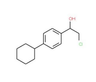 (1S)-2-chloro-1-(4-cyclohexylphenyl)ethanol - chemical structure image
