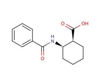 (1S,2R)-(&plus;)-2-Benzamidocyclohexanecarboxylic acid (CAS 26685-82-5) - chemical structure image