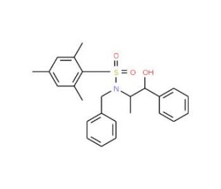 (1S,2R)-2-[N-Benzyl-N-(mesitylenesulfonyl)amino]-1-phenyl-1-propanol (CAS 187324-64-7) - chemical structure image