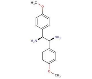 (1S, 2S)-1, 2-di(4&prime;-methoxy phenyl)-1, 2-diaminoethane (CAS 58520-03-9) - chemical structure image