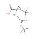 (1S,2S)-1-[(tert-butoxycarbonyl)amino]-2-(trifluoromethyl)cyclopropanecarboxylic acid - chemical structure image