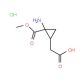 [(1S,2S)-2-amino-2-(methoxycarbonyl)cyclopropyl]acetic acid hydrochloride - chemical structure image
