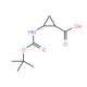 (1S,2S)-2-[(tert-butoxycarbonyl)amino]cyclopropanecarboxylic acid - chemical structure image