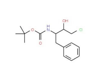 (1S,2S)-[3-Chloro-2-hydroxy-1-(phenylmethyl)-propyl]carbamic acid, 1,1-dimethylethyl et (CAS 165727-45-7) - chemical structur