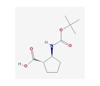 (1S,2S)-Boc-aminocyclopentane carboxylic acid (CAS 143679-80-5) - chemical structure image