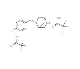 (1S,4S)-2-(4-Fluorobenzyl)-2,5-diaza-bicyclo[2.2.1]heptane di-trifluoro-acetic acid (CAS 845866-69-5) - chemical structure im
