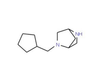 (1S,4S)-2-Cyclopentylmethyl-2,5-diaza-bicyclo[2.2.1]heptane - chemical structure image