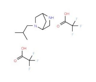 (1S,4S)-2-Isobutyl-2,5-diaza-bicyclo[2.2.1]heptane di-trifluoro-acetic acid salt - chemical structure image