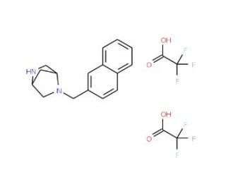 (1S,4S)-2-Naphthalen-2-ylmethyl-2,5-diaza-bicyclo[2.2.1]heptane di-trifluoro-acetic acid (CAS 845866-75-3) - chemical structu