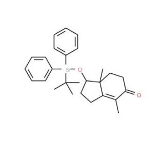 (1S,7aS)-1-(tert-butyldiphenylsilyloxy)-4,7a-dimethyl-2,3,7,7a-tetrahydro-1H-inden-5(6H)-one (CAS 678159-99-4) - chemical str