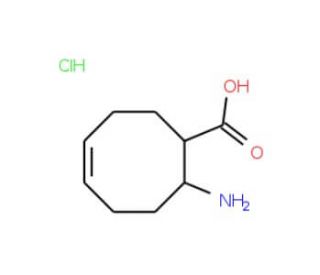 (1S,8R,z)-8-Amino-cyclooct-4-enecarboxylic acid hydrochloride (CAS 795309-08-9) - chemical structure image