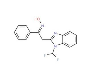 (1Z)-2-[1-(difluoromethyl)-1H-benzimidazol-2-yl]-1-phenylethanone oxime - chemical structure image