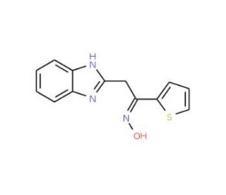 (1Z)-2-(1H-benzimidazol-2-yl)-1-thien-2-ylethanone oxime - chemical structure image