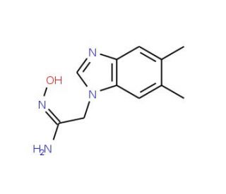 (1Z)-2-(5,6-dimethyl-1H-benzimidazol-1-yl)-N&prime;-hydroxyethanimidamide - chemical structure image