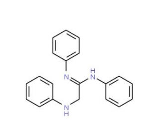 (1Z)-2-anilino-N,N&prime;-diphenylethanimidamide (CAS 14181-81-8) - chemical structure image