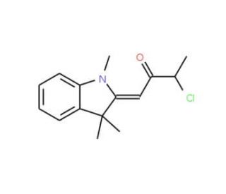 (1Z)-3-chloro-1-(1,3,3-trimethyl-1,3-dihydro-2H-indol-2-ylidene)butan-2-one - chemical structure image