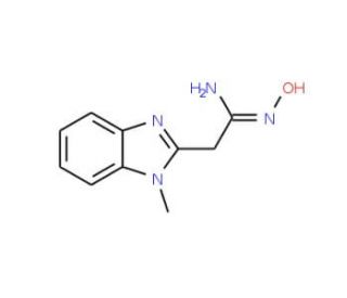 (1Z)-N&prime;-hydroxy-2-(1-methyl-1H-benzimidazol-2-yl)ethanimidamide - chemical structure image