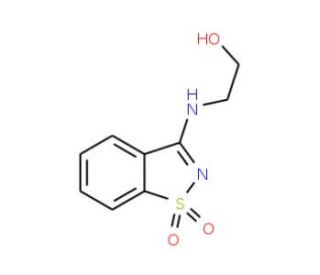 2-[(1,1-dioxido-1,2-benzisothiazol-3-yl)amino]ethanol - chemical structure image