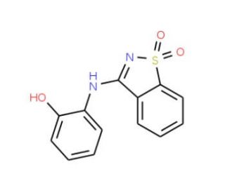 2-[(1,1-dioxido-1,2-benzisothiazol-3-yl)amino]phenol - chemical structure image