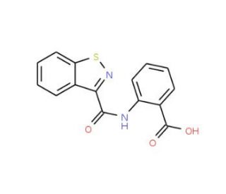 2-[(1,2-Benzisothiazol-3-ylcarbonyl)amino]-benzoic acid - chemical structure image